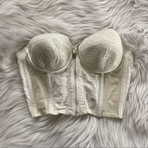 Vintage Elegant Lace Bustier Corset in Cream